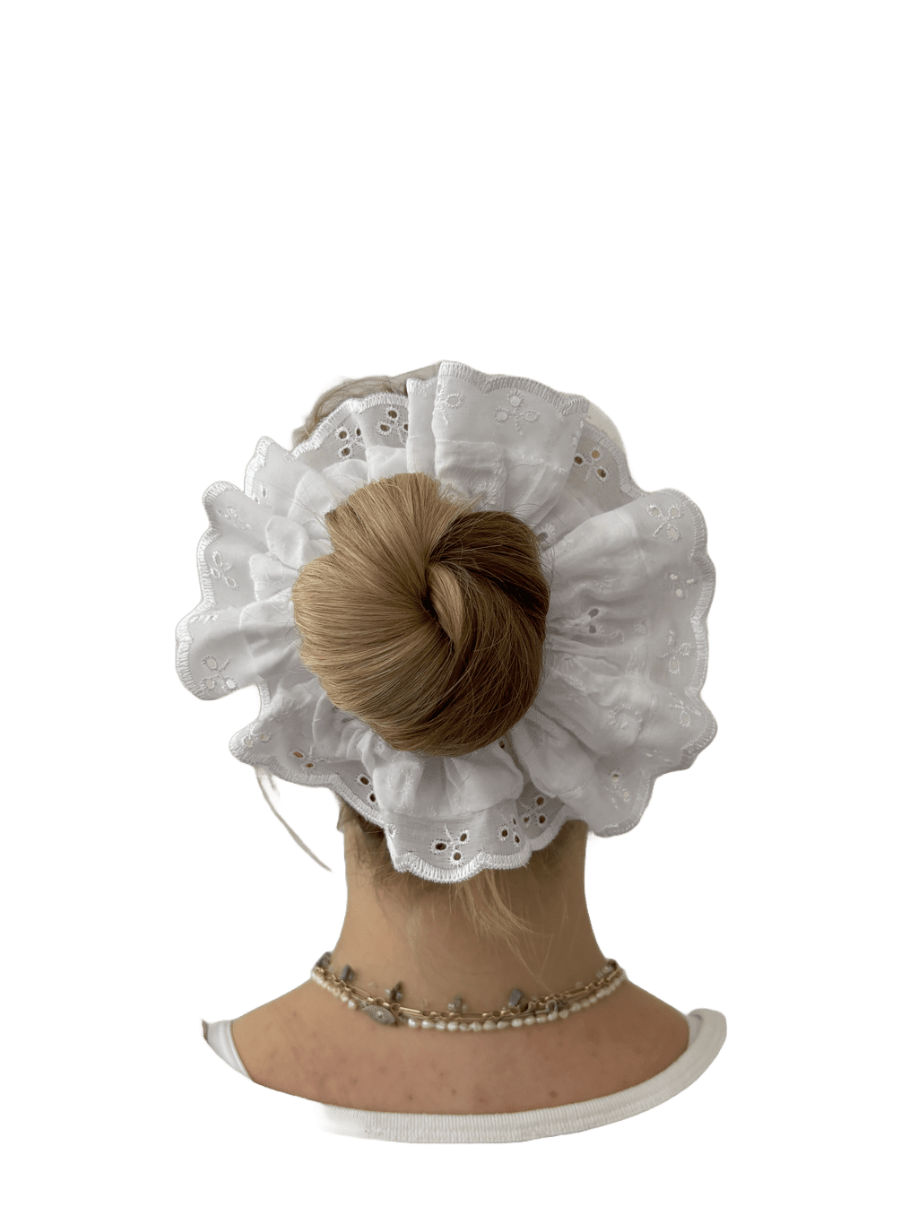 white lace scrunchie