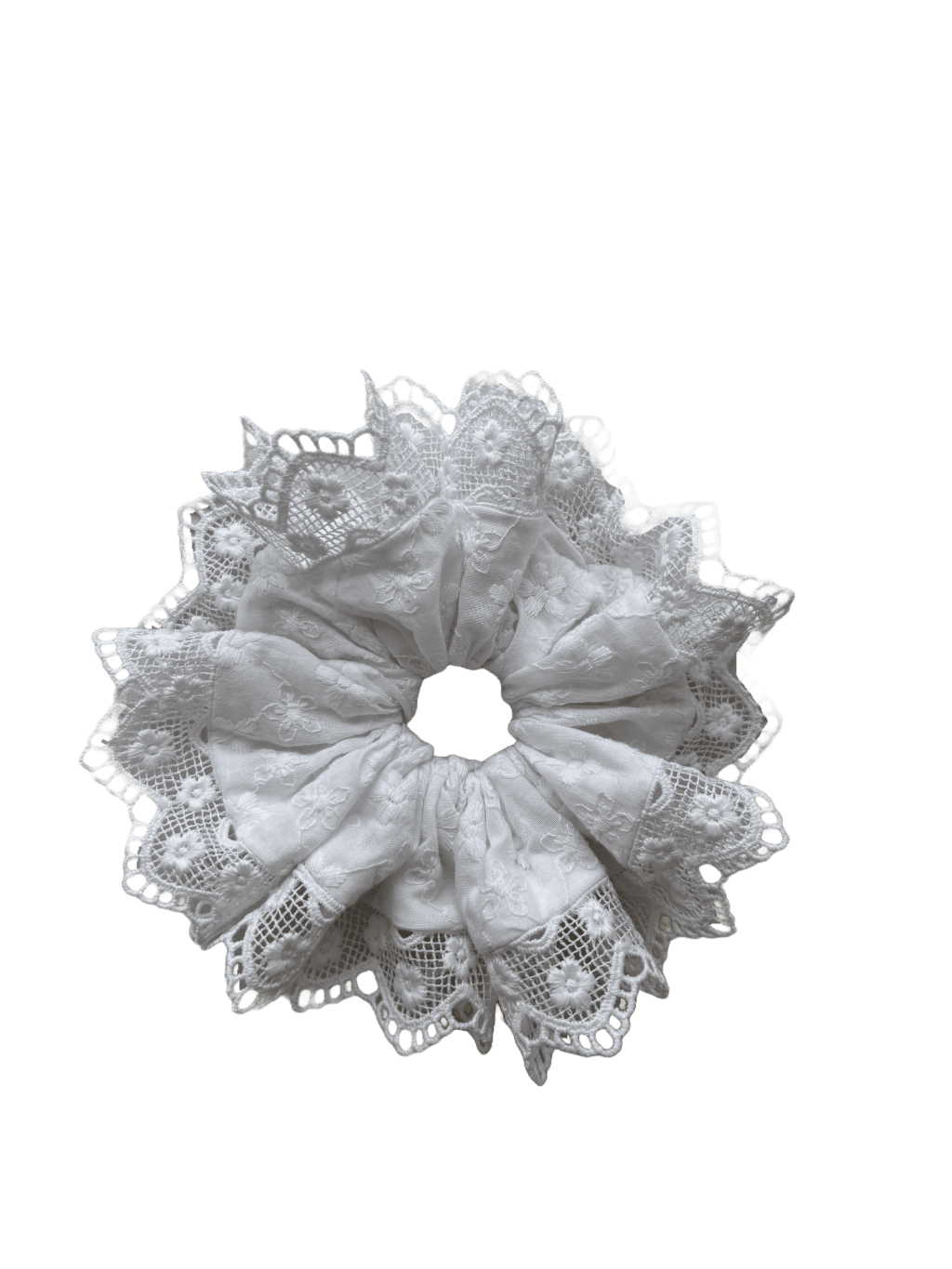 white lace scrunchie