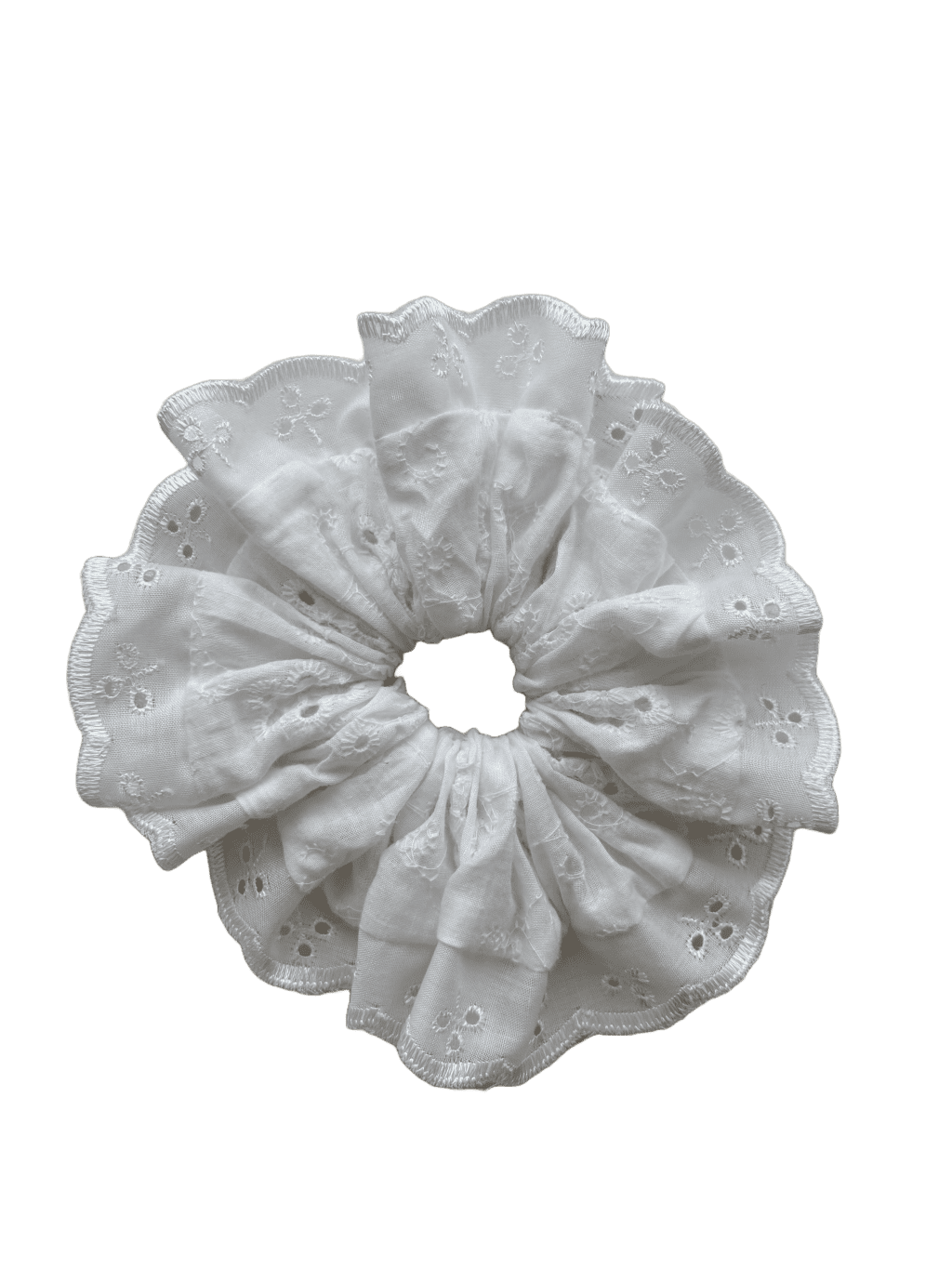 white lace scrunchie