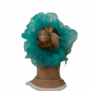 turquoise sheer scrunchie
