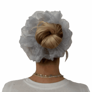 silver sheer scrunchie