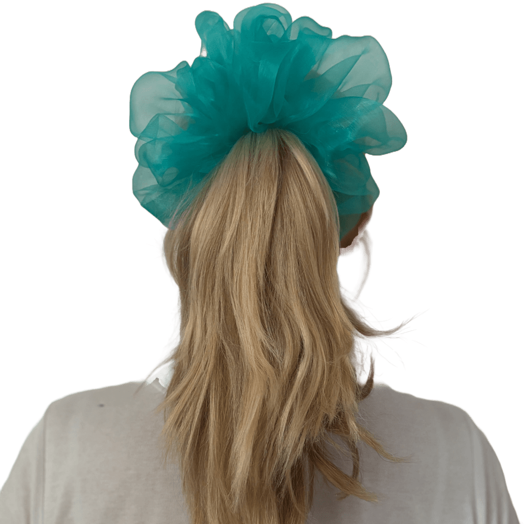 turquoise sheer scrunchie