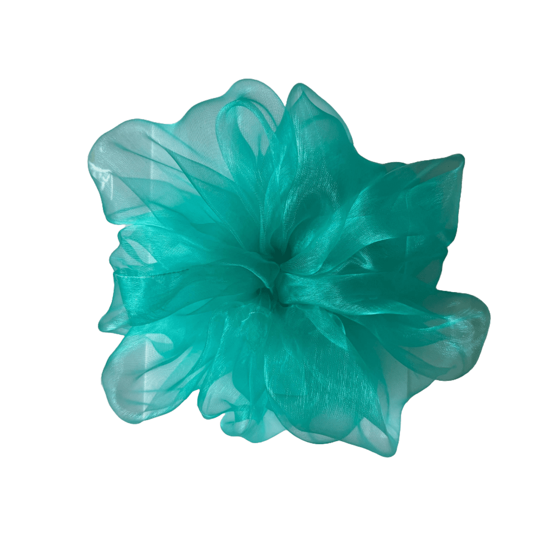 turquoise sheer scrunchie